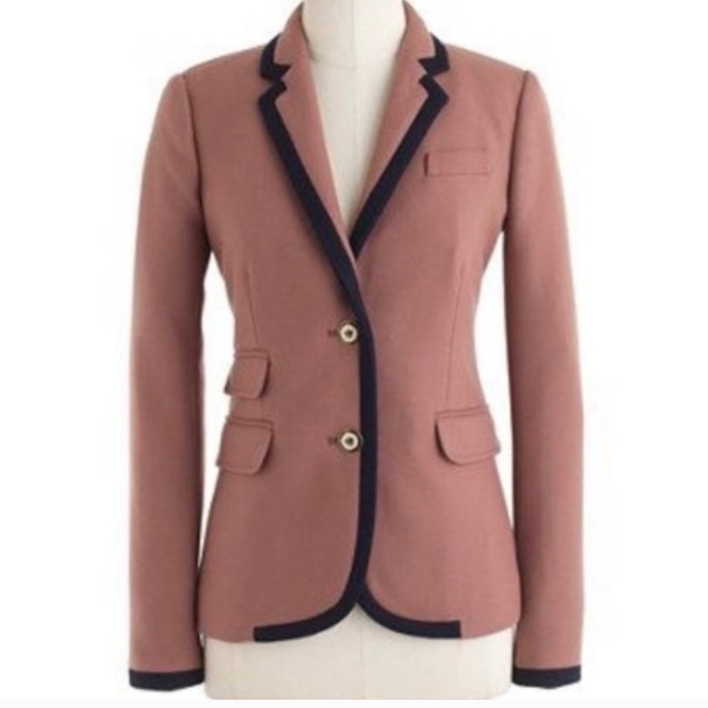 J. Crew schoolboy blazer with navy piping - size 4
